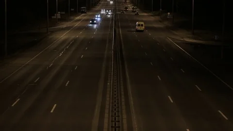 Busy Highway at Night Video stock 74671536