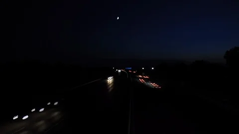 Busy highway traffic Stock Footage 87416261