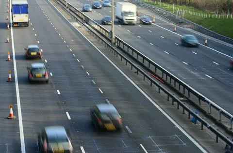 Busy highway traffic, timelapse Stock Footage 10843473