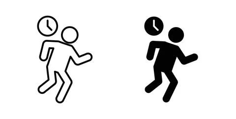 Busy icon symbol. Flat Vector illustration Stock Illustration