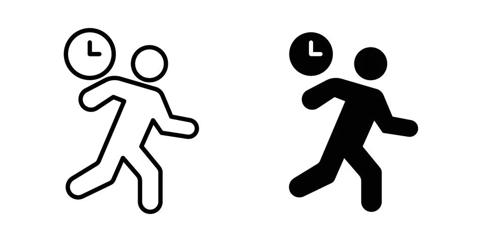 Busy icon vector design illustrations Illustrazione stock