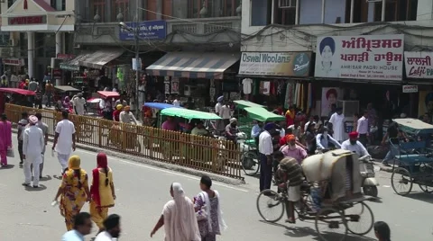 Busy intersection in Amritsar, India 5 Video stock 41416020