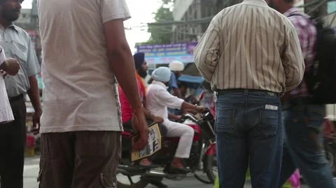 Busy intersection in Amritsar, India 6 Video stock 41416765