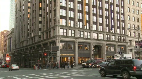 Busy Intersection in Boston Video stock 634628