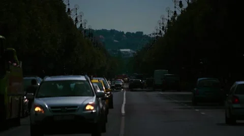 Busy Intersection in Dark Stock Footage 51802962