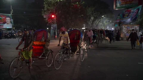 A busy intersection in the Dhaka Stock Footage 152560302