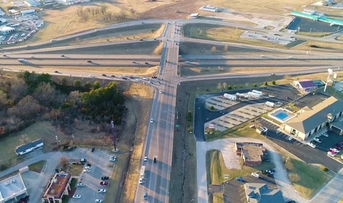 Busy Intersection Stock Footage 75492356