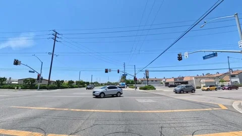 Busy Intersection at Lampson and Dale Garden Grove California July 8 2025 Stock Footage 312706986