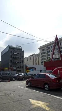 Busy intersection Stock-Fotos