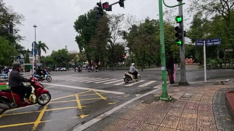 Busy Intersection Through Time Stock Footage 293034035