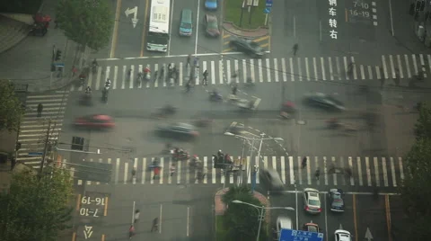 Busy intersection time lapse Stock-Footage 58471087