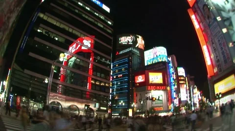 Busy Intersection in Tokyo 库存影片 921229