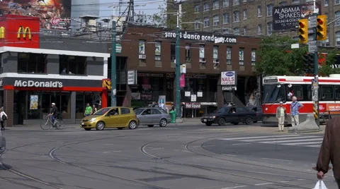 Busy Intersection - Toronto Canada Stock Footage 50392486