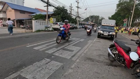 Busy Intersection Traffic Flow Stock Footage 295467352