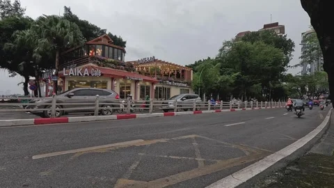 Busy Intersection by Urban Cafe Stock Footage 292879741