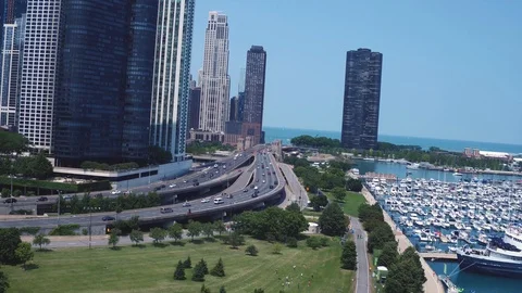 Busy Interstate 41 Stock Footage 113351751