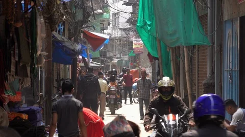 Busy Kathmandu Streets Stock Footage 108962280