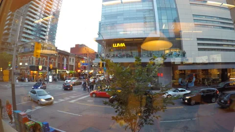 Busy King Street Intersection During TIF Stock Footage 204041970