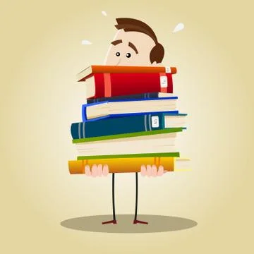 Busy librarian Illustrazione stock