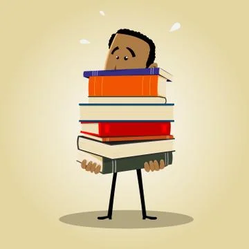 Busy librarian. Stock Illustration