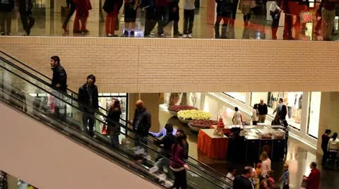 Busy Mall Video stock 15322043