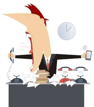 Busy man Stock Illustration