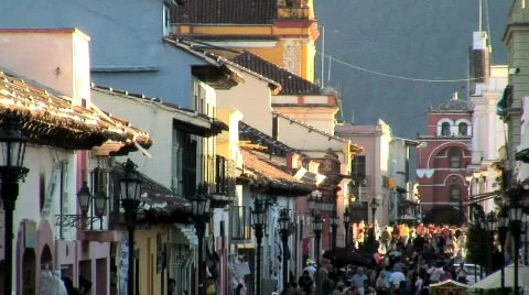 Busy market in Mexico Stock Footage