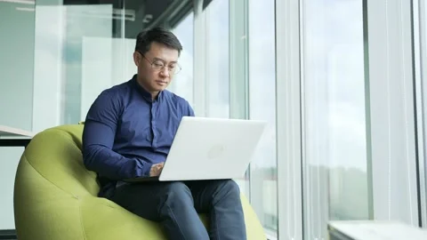 Busy middle aged IT specialist programmer with glasses working typing coding on  Stock Footage 225744745
