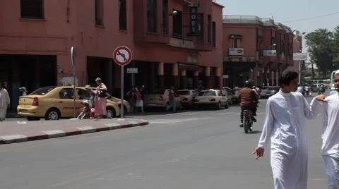 Busy Morrocan Street Video stock 40496290