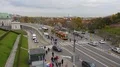 Busy movement of transport and inhabitants on main city street on Monday morning HD Footage