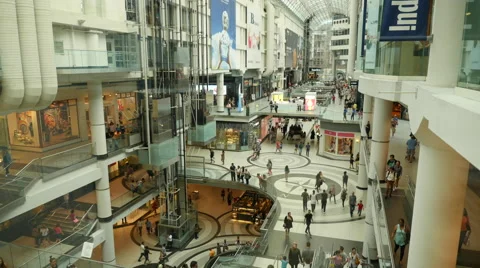 Busy Multi Level Shopping Center Time Lapse Vídeo Stock 44264721