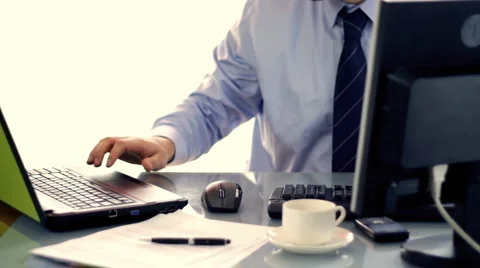 Busy multitasking businessman time-lapse Stock Footage 2199418