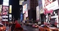 Busy Nightlife Times Square New York City Bustling Cars Traffic Yellow Cabs Taxi 4k or 4k+ Resolution