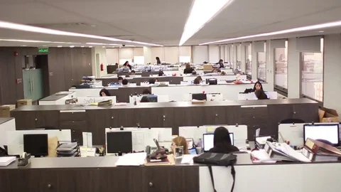 Busy office Video stock 77046583