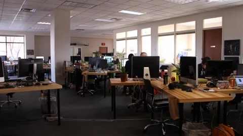 Busy Office Time Lapse Stock Footage 47075991