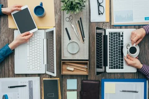 Busy office workers Stock Photos
