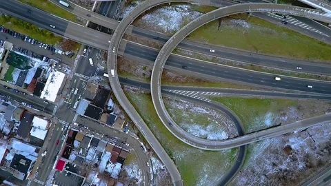 Busy Overpass Stock Footage 71344604