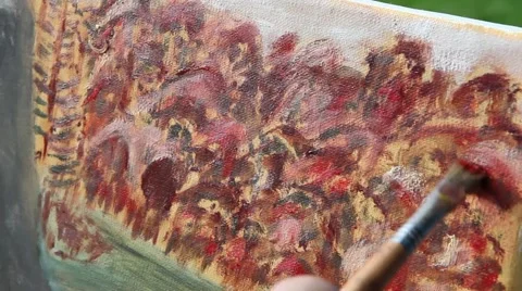 Busy painting Stock Footage 43194785
