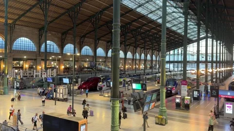 Busy Paris train station Stock-Footage 344058747