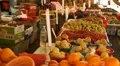 Busy People Shopping Various Products of Fruits in Hong Kong Market Shop Shelves HD Footage