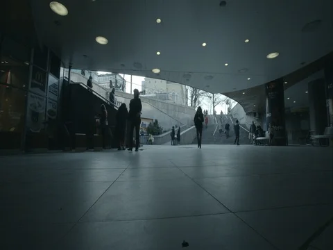 Busy people like silhouettes in subway hyperlapse Vidéo 73657686