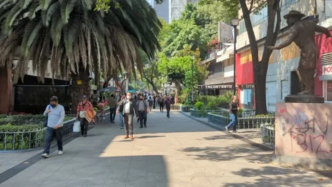 Busy Plaza Timelapse Stock Footage 220215192
