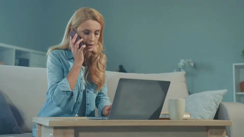 Busy remote programmer secretary lady do... | Stock Video | Pond5
