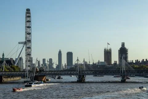 Busy River Thames Stock Photos
