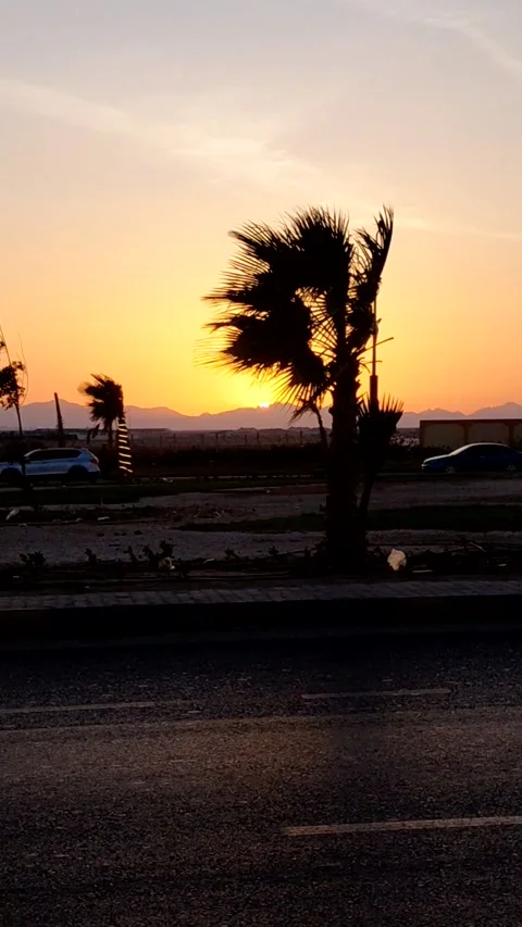 A busy road in Hurghada Stock Footage 335975915