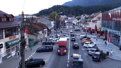 Busy road at mountain Stock Footage 102225773