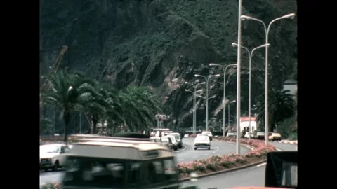 Busy Road by the Mountain Stock Footage 278331855