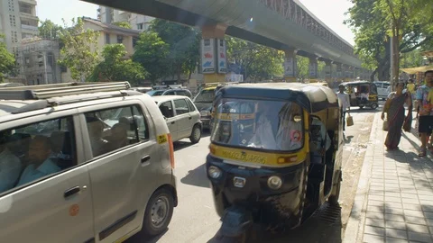 Busy Road in Mumbai Stock Footage 120921070
