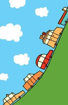 Busy road to the top Stock Illustration
