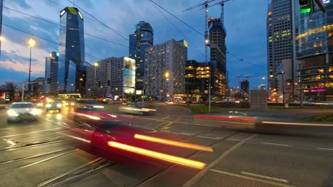 Busy round about timelapse Stock Footage 153938749